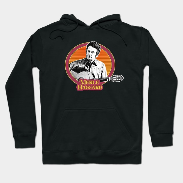 Merle Haggard /\/ Retro Country Music Fan Design Hoodie by DankFutura